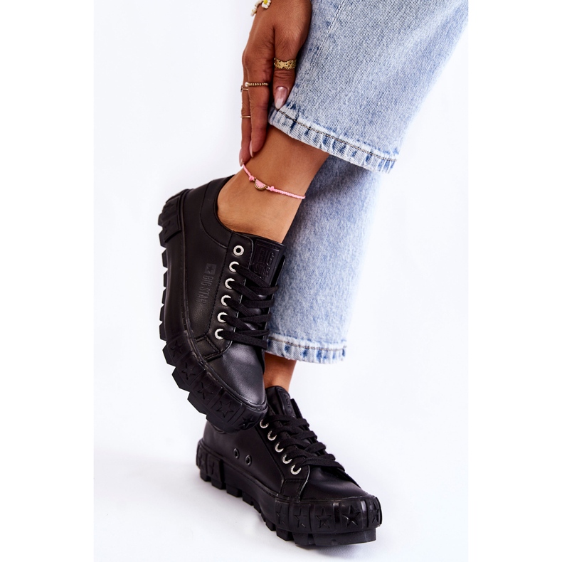 Moderne kožne tenisice Big Star KK274143 crne crno 2