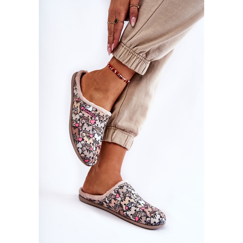 Domaće papuče Inblu Inblu GF-12-011 Bež smeđa raznobojna 2