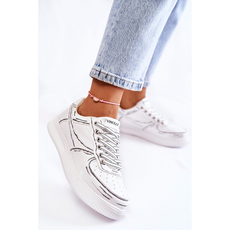Vinceza Ženske niske sportske cipele bijele Solveig bijela 1