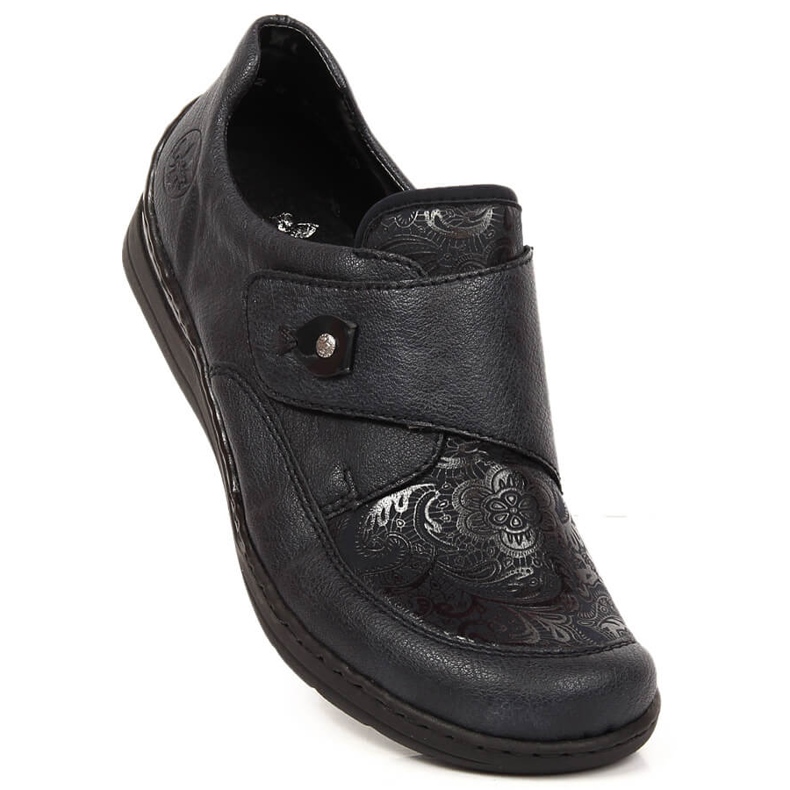 Ženske cipele na čičak tamnoplave Rieker 48951-14 mornarsko plava 1