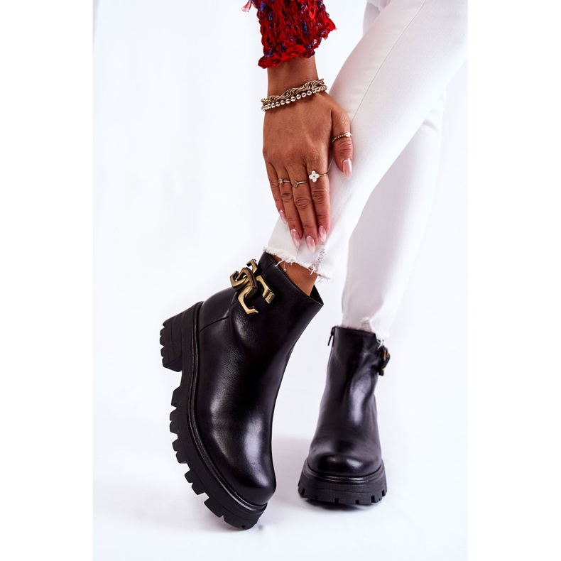 Tople Čizme Radničke Sa Dekoracijom Laura Messi 2500 Crne crna 1