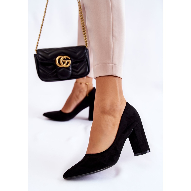 PS1 Klasične cipele od brušene kože na crnoj Kendra peti crna 1