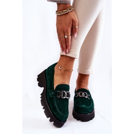 Cipele od brušene kože sa zelenim Laura Messi ukrasom zelena 1