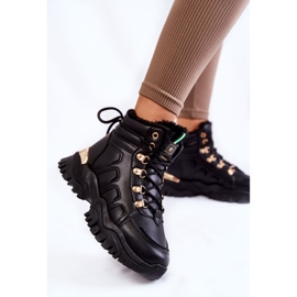 PE1 Ženske tople čizme na platformu Black Ofelia crno 2