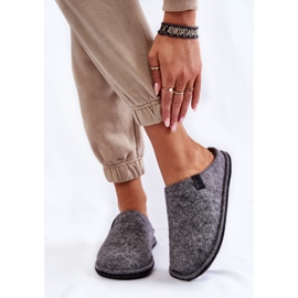 Klasične ženske papuče od filca Big Star KK276014 Siva 1