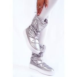 Ženske izolirane čizme za snijeg Big Star KK274195 Silver srebro 2