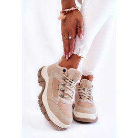 Ženske cipele za planinarenje Trappers Memory Foam Big Star Bež KK274363 1