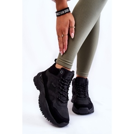 Ženska visoka sportska obuća Memory Foam System Big Star KK274356 crna 2