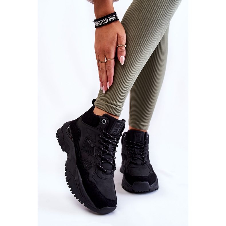 Ženska visoka sportska obuća Memory Foam System Big Star KK274356 crna crno 2