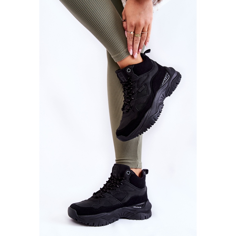 Ženska visoka sportska obuća Memory Foam System Big Star KK274356 crna crno 1