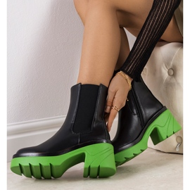 PA1 Crne gležnjače na zelenoj Torrela platformi crno 1