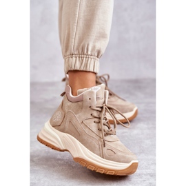 Cipele za planinarenje na platformi Lee Cooper LCJ-22-44-1352L Beige bež 1