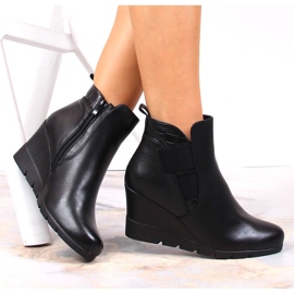 Crne ženske tople čizme na klin Black Filippo PAW386 crna 1