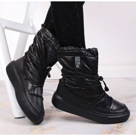 Čizme za snijeg metalik, natikače crne Big Star KK274193 crno 1