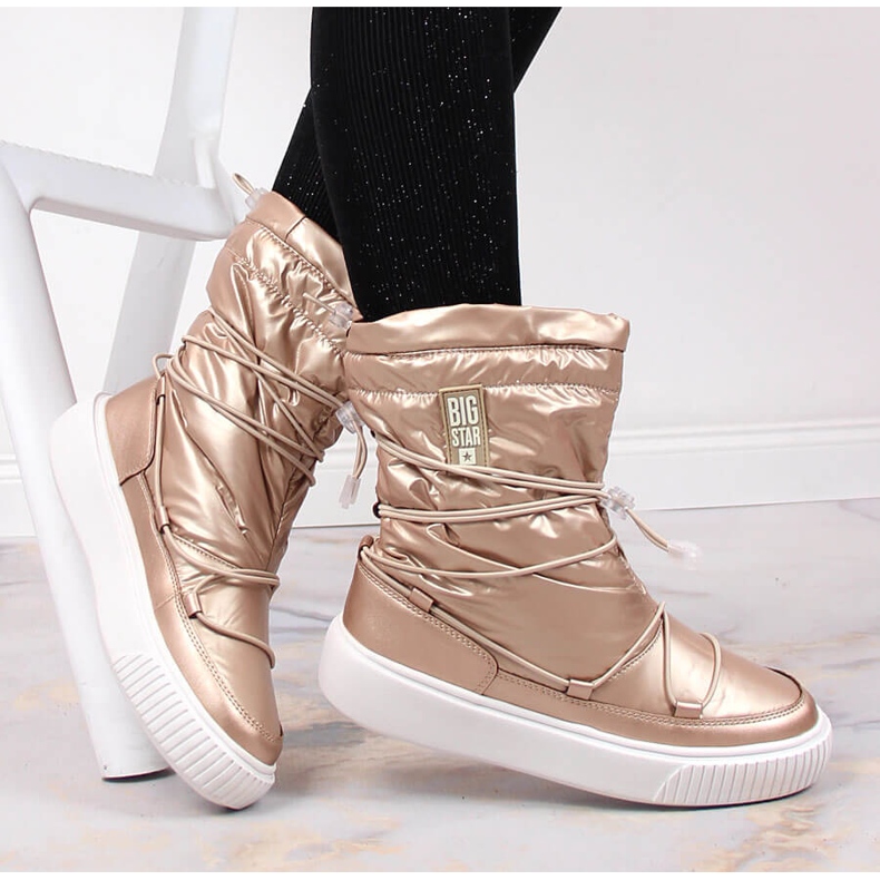 Metalne čizme za snijeg, izolirane zlatne Big Star KK274194 zlatna 1