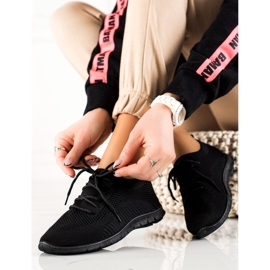 TRENDI Sportske cipele na vezanje crno 1
