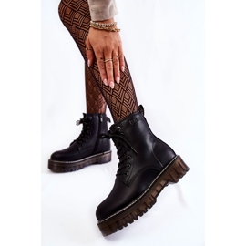 Ženske čizme s patentnim zatvaračem Big Star KK274537 Crne crna 2