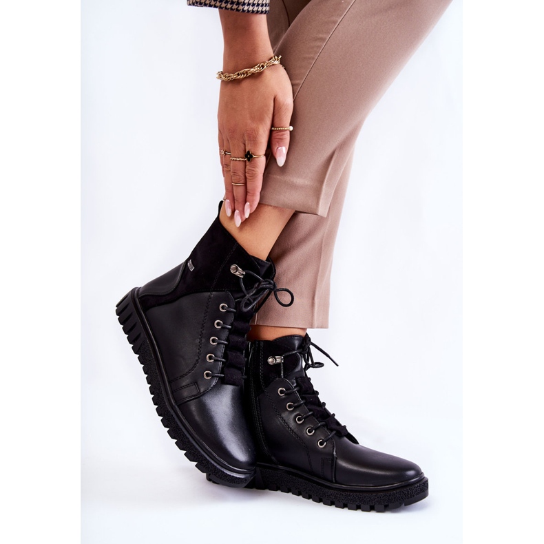 Sergio Leone Ženske čizme na crnu Kristin platformu crno 2