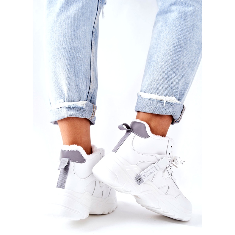 News Ženske bijele tople tenisice Snow Kaphia 21BT26-4356 bijela 3