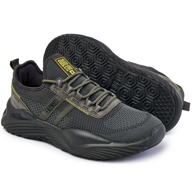 Muške sportske cipele Memory Foam Big Star KK174256 Khaki zelena 1