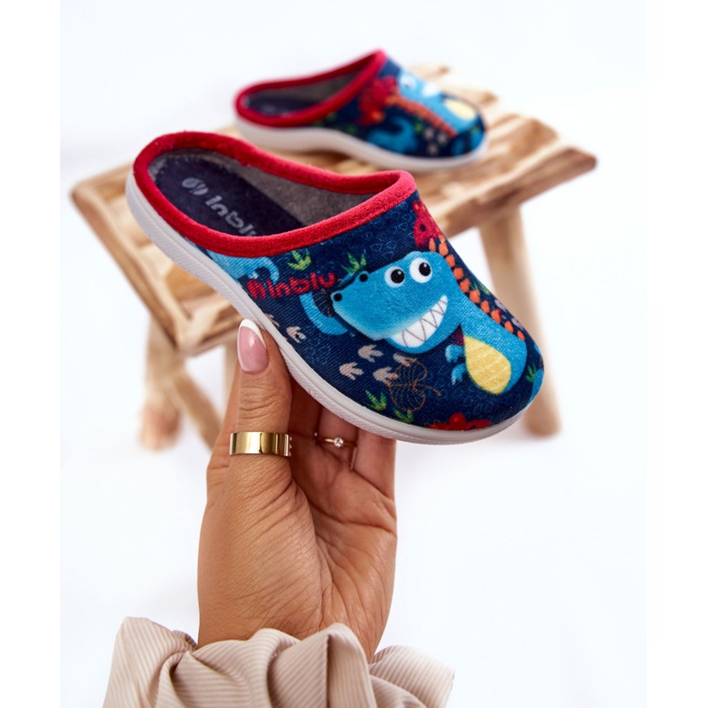 Dječje papuče Inblu B9000049 tamnoplave crvena tamnoplava plava 1