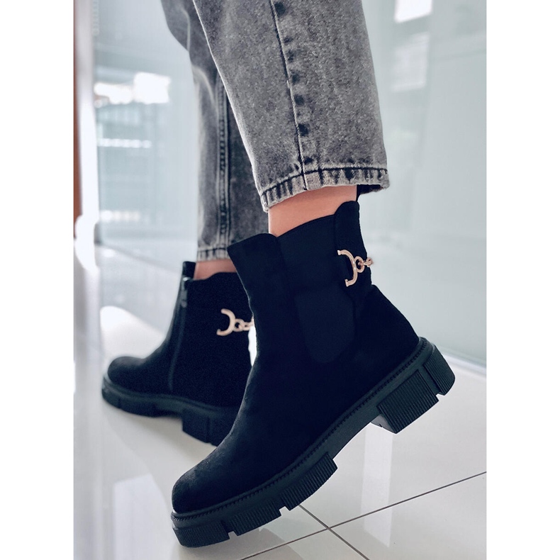 BM Ženske Chelsea čizme Chance Black crno 1