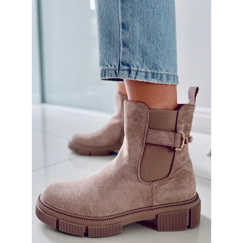 BM Ženske Chelsea čizme Chance Khaki bež 1