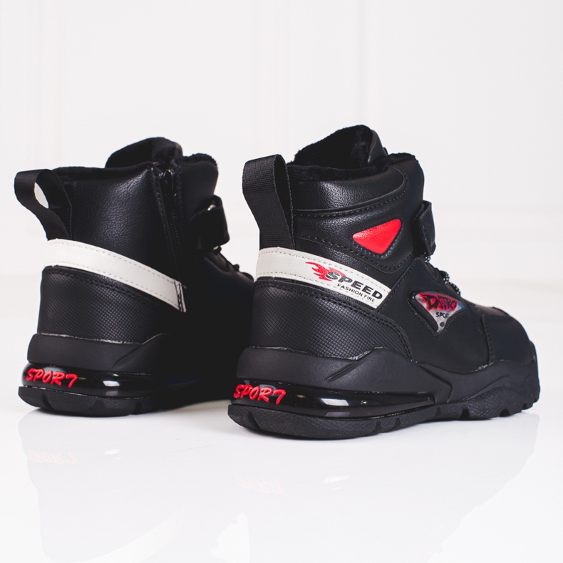 Izolirane crne gležnjače na vezanje za dječake crna 2