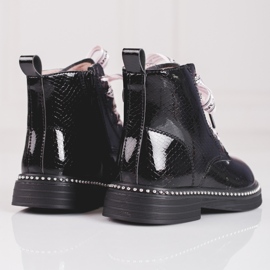 Elegantne crne čizme Shelovet za djevojčice crno 1