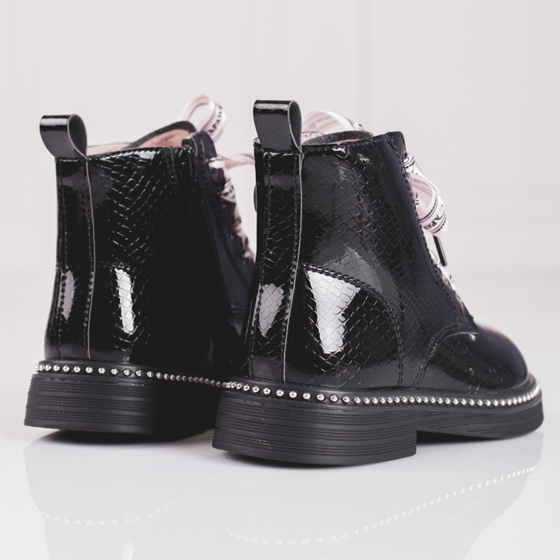 Elegantne crne čizme Shelovet za djevojčice crna 1