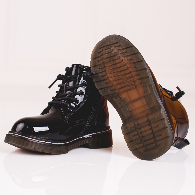 Lakirane čizme za djevojčice Shelovet crne crno 1