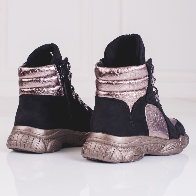 Čizme za djevojčice na debelom potplatu Shelovet crna 1