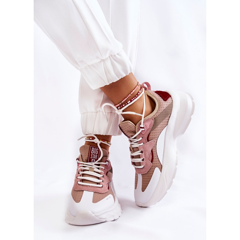 Ženske sportske cipele Big Star KK274055 Bež bijela 2