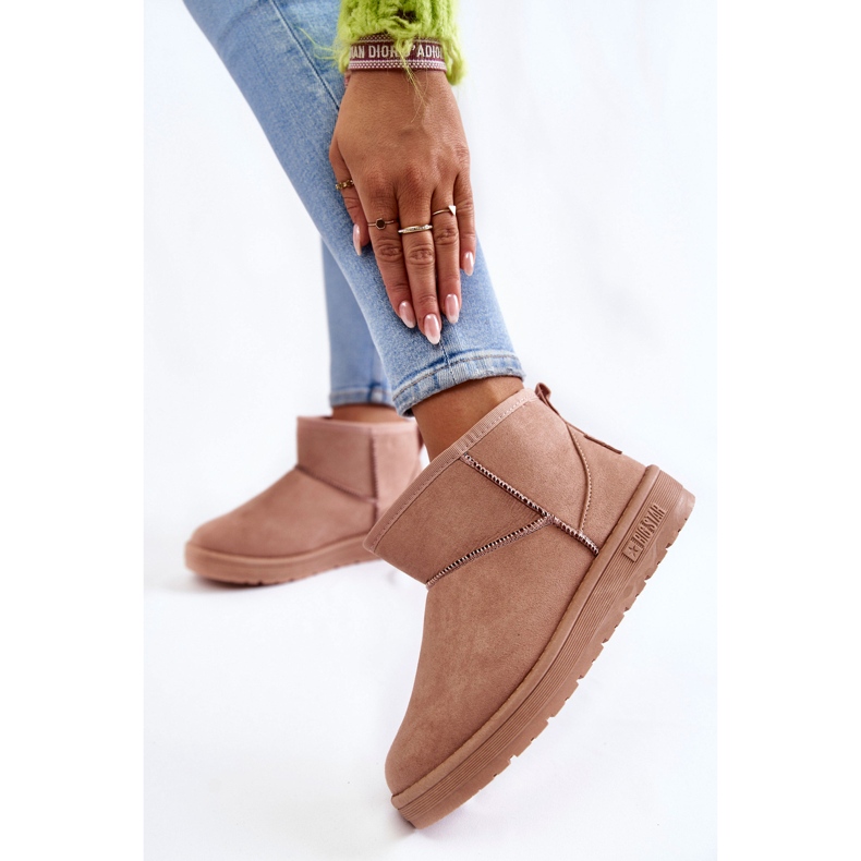 Ženske izolirane čizme za snijeg Big Star KK274293 Svijetlo ružičasta 2