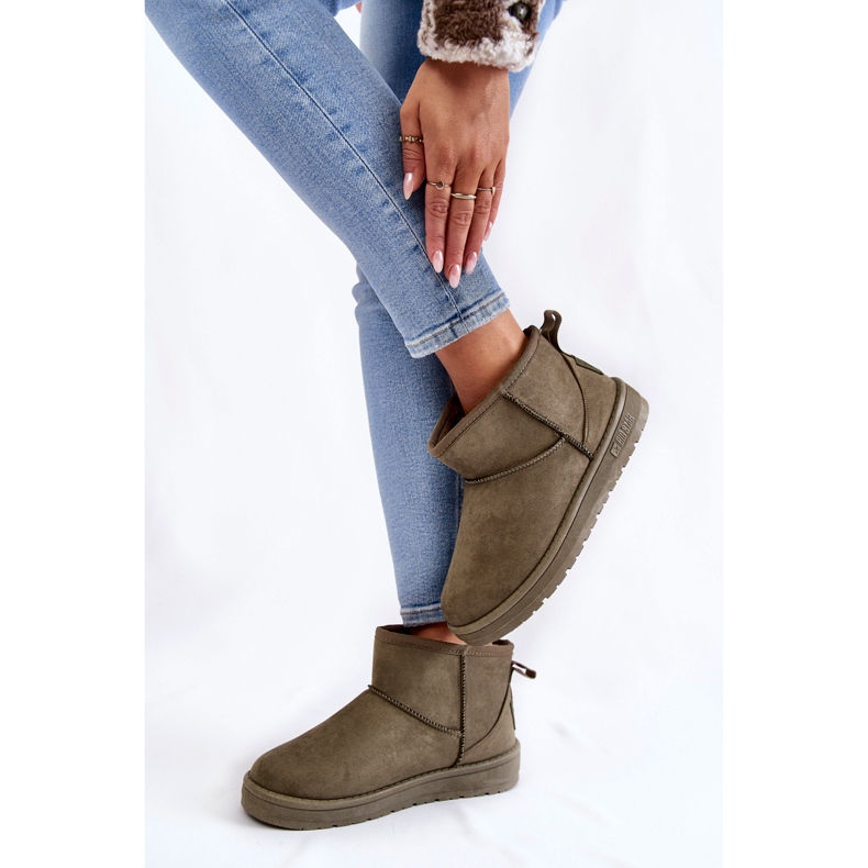 Ženske tople čizme za snijeg Big Star KK274292 Kaki smeđa 2