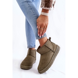 Ženske tople čizme za snijeg Big Star KK274292 Kaki smeđa 1