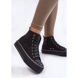 Ženske visoke izolirane tenisice Big Star KK274173 crne crna 1