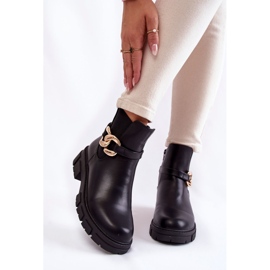 BM Ženske tople čizme s ukrasom Black Ruth crna 1