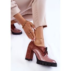 PA2 Moderne čizme od brušene kože i laka na ružičastoj karisa platformi ružičasta 1