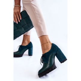 PA2 Moderne čizme od brušene kože i kože na Green Carisa platformi zelena 2
