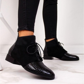 Čizme izolirane zmijskom kožom Filippo W PAW267A crna 2