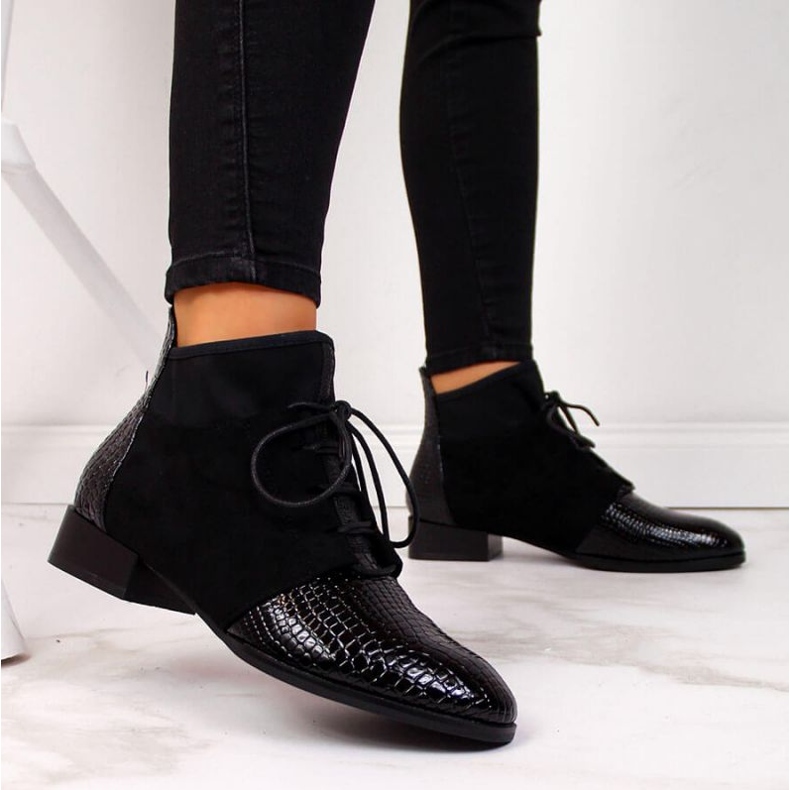 Čizme izolirane zmijskom kožom Filippo W PAW267A crna 2