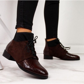 Čizme izolirane zmijskom kožom Filippo W PAW267B smeđa 2