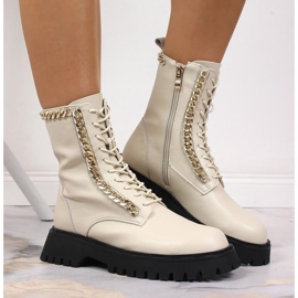 Kožne gležnjače s lancem izolirane Artiker W HBH40 bež 2