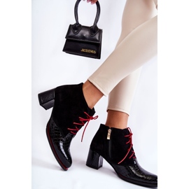 PA2 Ženske čizme na nisku petu crne Ebba crna 2