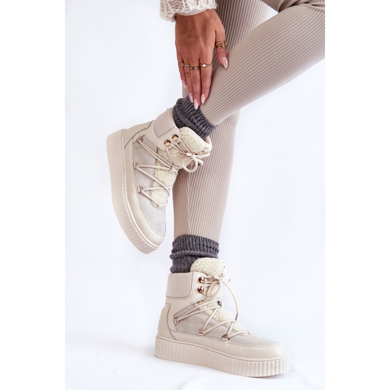 PL4 Ženske čizme za snijeg La.Fi 280072W-QN Svijetlo bež 2