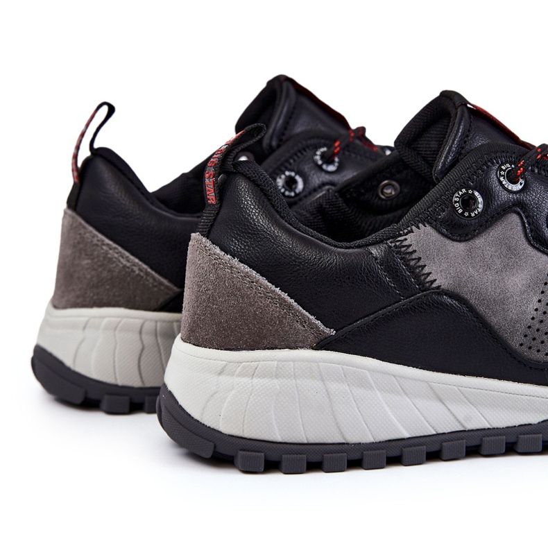 Muške klasične sportske cipele Memory Foam Big Star KK174271 Siva crna 1