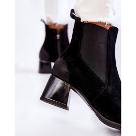 Ženske antilop čizme na petu crne Berit crna 2