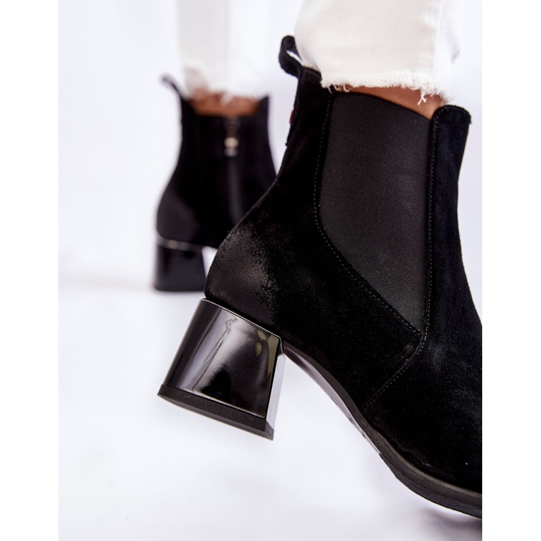 Ženske antilop čizme na petu crne Berit crna 2