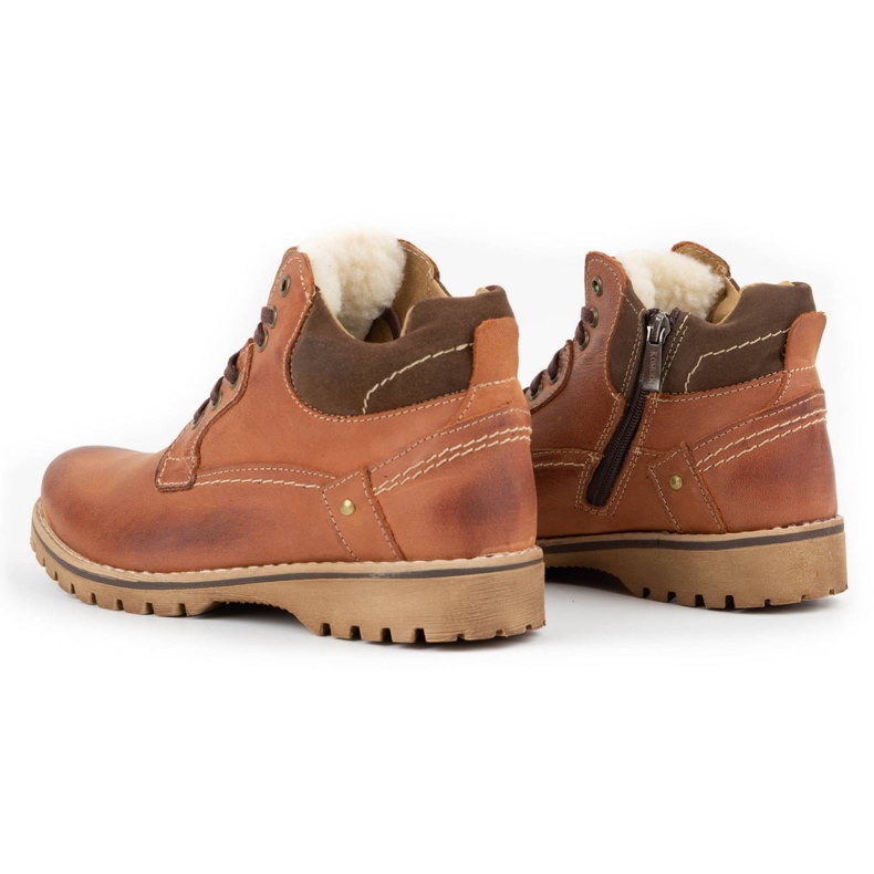 KOMODO Muške kožne čizme, izolirana cigla 885 smeđa 4